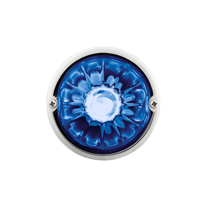 Double Fury 4 LED Dual Function Glass Watermelon Light - Amber &amp; Blue LED