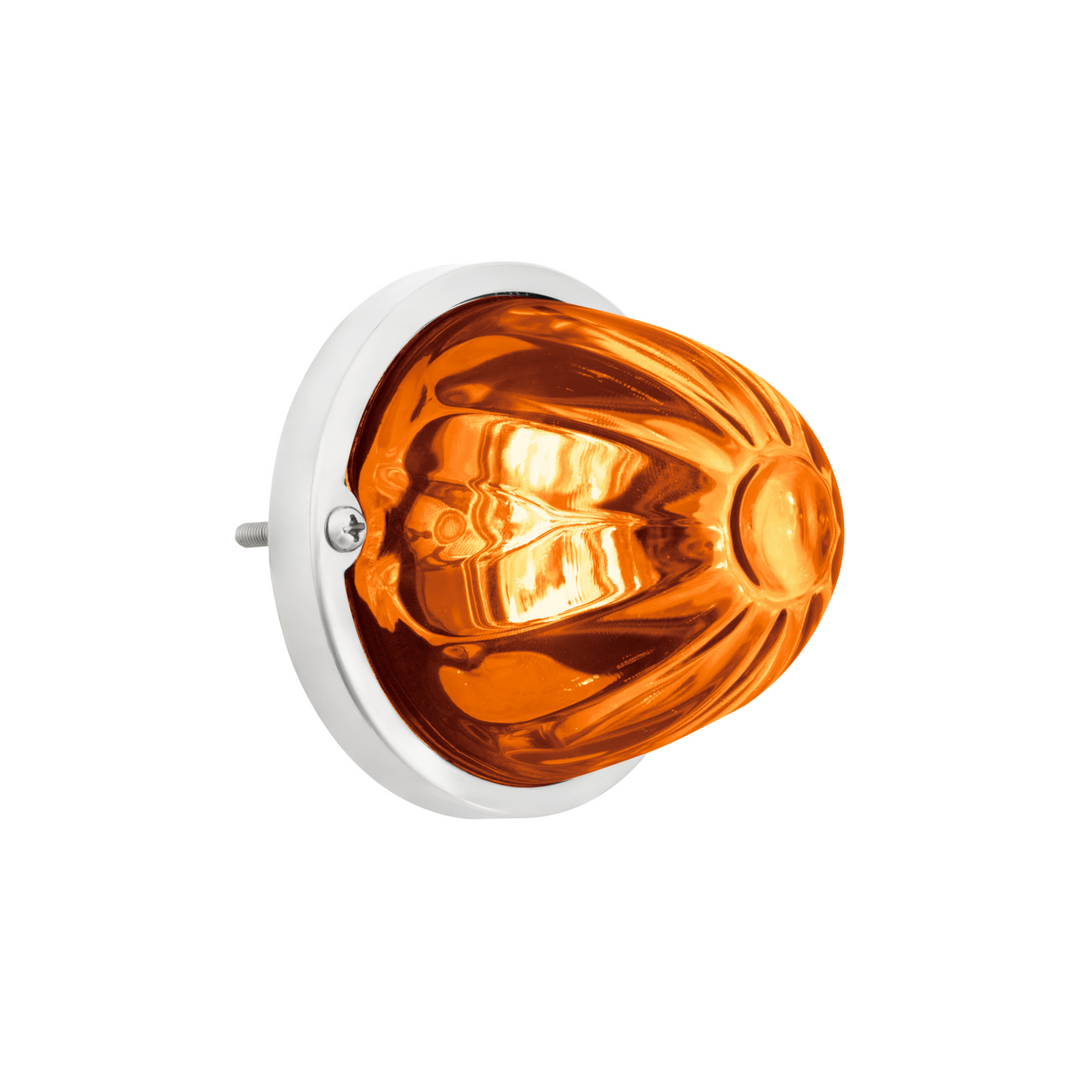 Double Fury 4 LED Dual Function Glass Watermelon Light - Amber &amp; Blue LED
