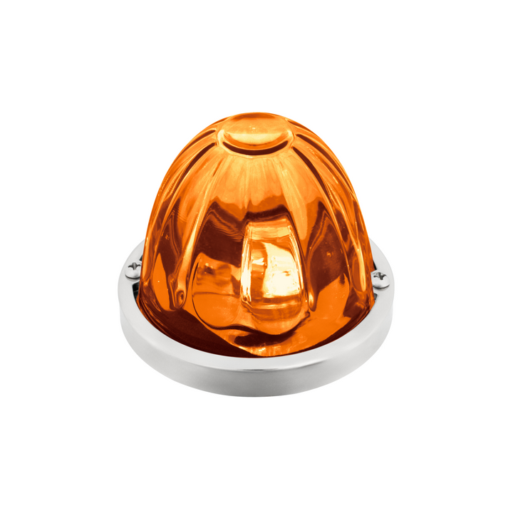 Double Fury 4 LED Dual Function Glass Watermelon Light - Amber &amp; Purple LED