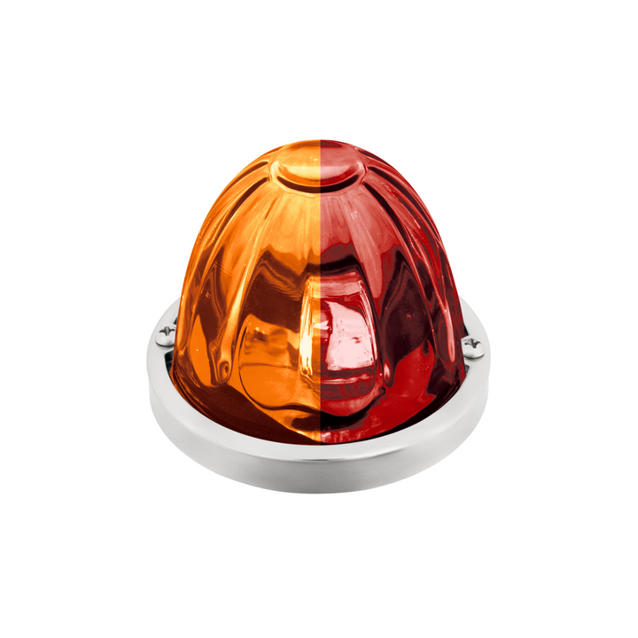 Double Fury 4 LED Dual Function Glass Watermelon Light - Amber &amp; Red LED