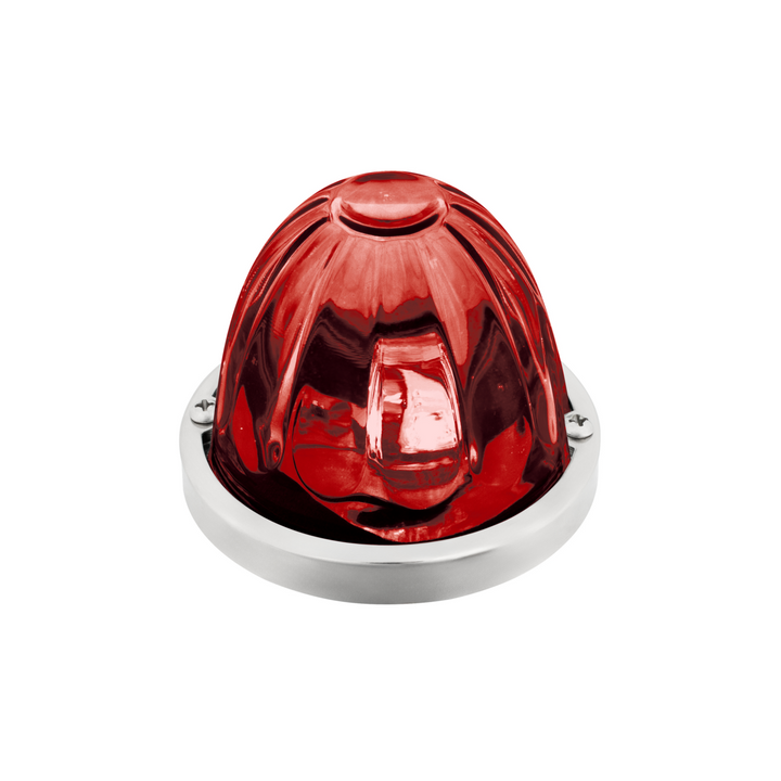 Double Fury 4 LED Dual Function Glass Watermelon Light - Amber &amp; Red LED