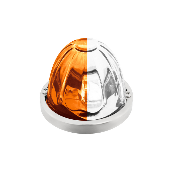 Double Fury 4 LED Dual Function Glass Watermelon Light - Amber &amp; White LED