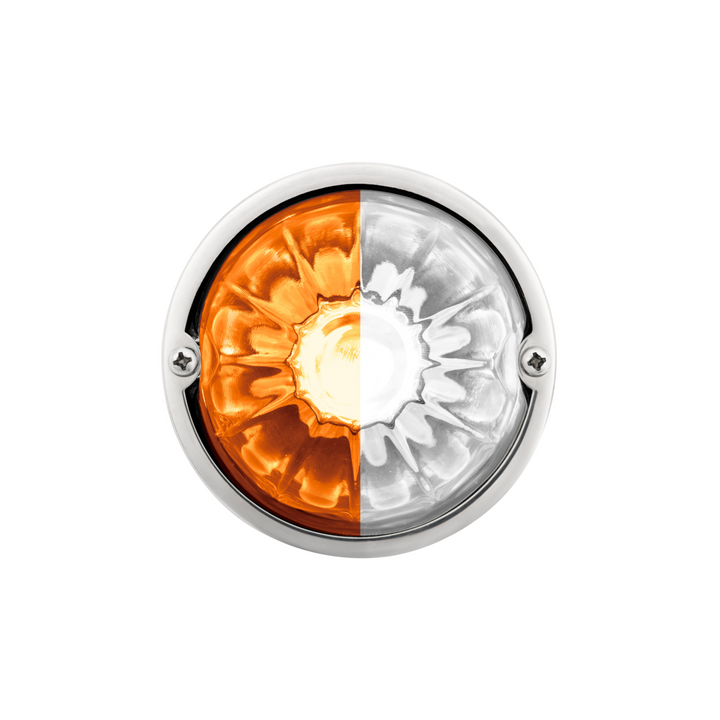 Double Fury 4 LED Dual Function Glass Watermelon Light - Amber &amp; White LED