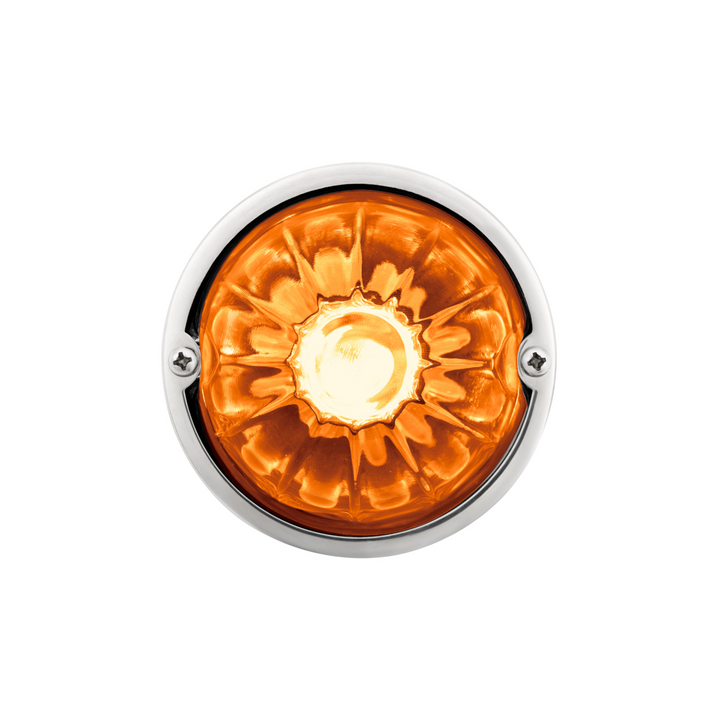 Double Fury 4 LED Dual Function Glass Watermelon Light - Amber &amp; White LED