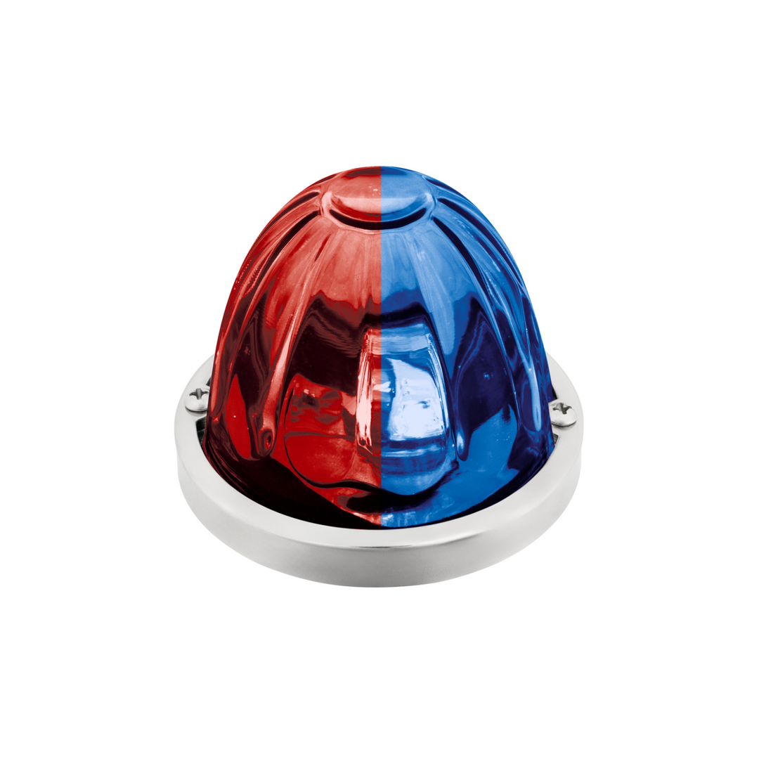 Double Fury 4 LED Dual Function Glass Watermelon Light - Red &amp; Blue LED