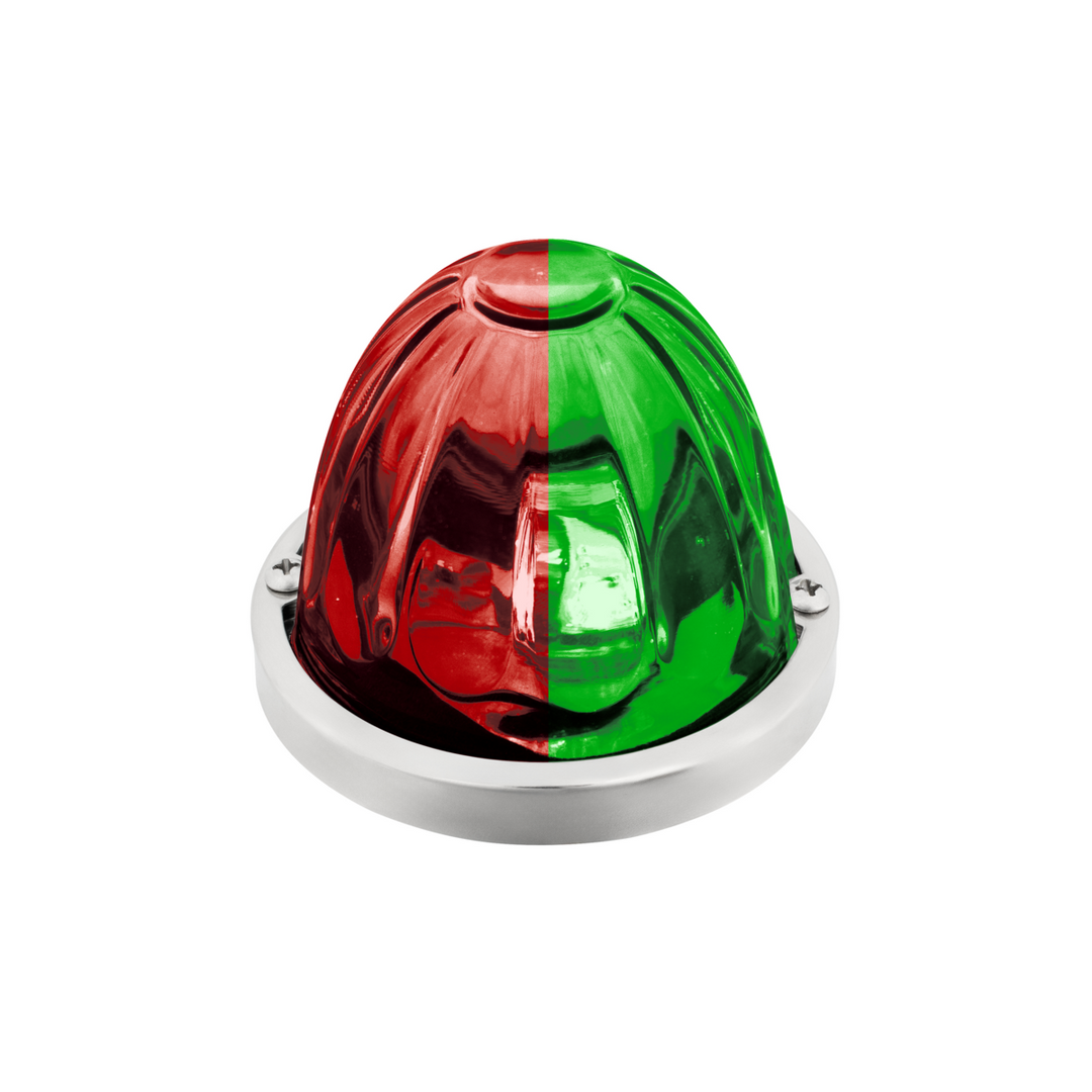 Double Fury 4 LED Dual Function Glass Watermelon Light - Red &amp; Green LED