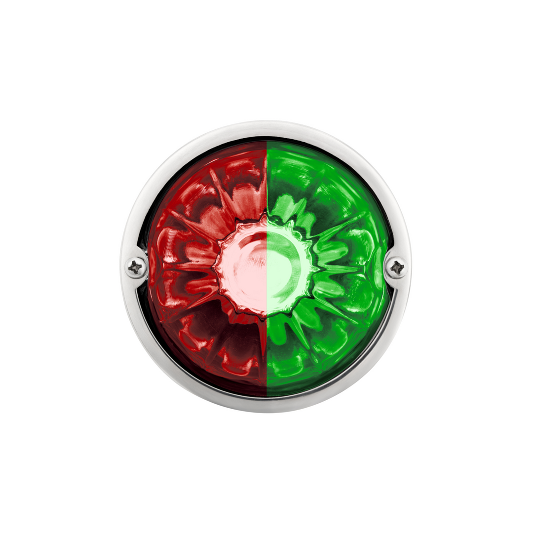 Double Fury 4 LED Dual Function Glass Watermelon Light - Red &amp; Green LED