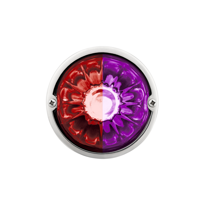 Double Fury 4 LED Dual Function Glass Watermelon Light - Red &amp; Purple LED
