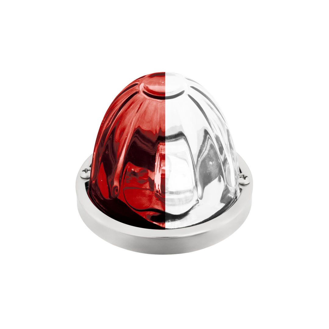 Double Fury 4 LED Dual Function Glass Watermelon Light - Red &amp; White LED