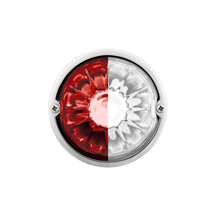 Double Fury 4 LED Dual Function Glass Watermelon Light - Red &amp; White LED