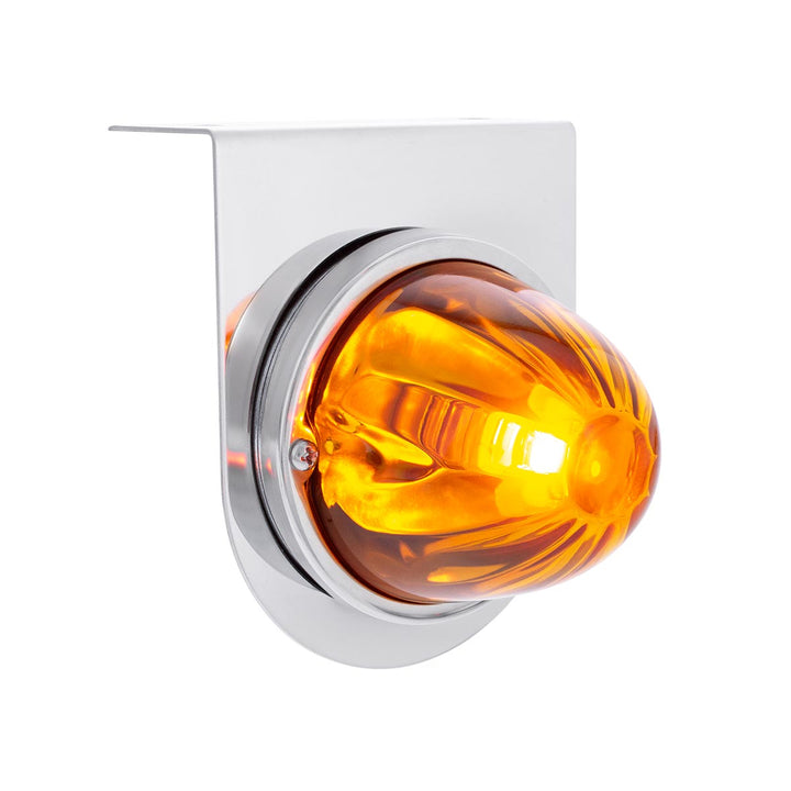 UltraBurst Glass Watermelon Light With Stainless Steel Light Bracket Kit - Red LED/Clear Lens