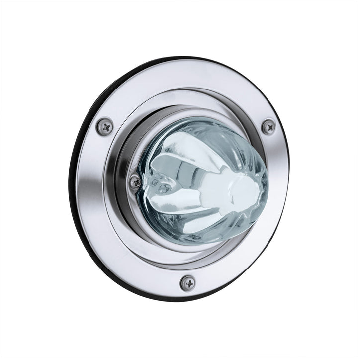 Dual Function Glass Watermelon Sleeper Bunk Kit With 304 Stainless Steel Bezel &amp; LED Bulb - Clear Lens/White LED