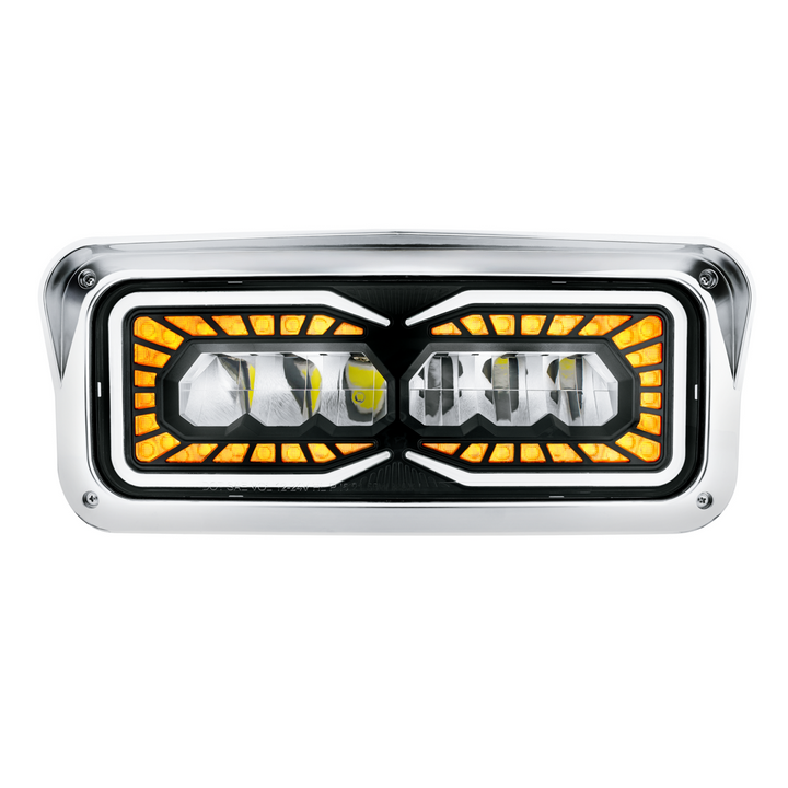High Power 9 LED Headlight With LED Turn Signal &amp; Position Light