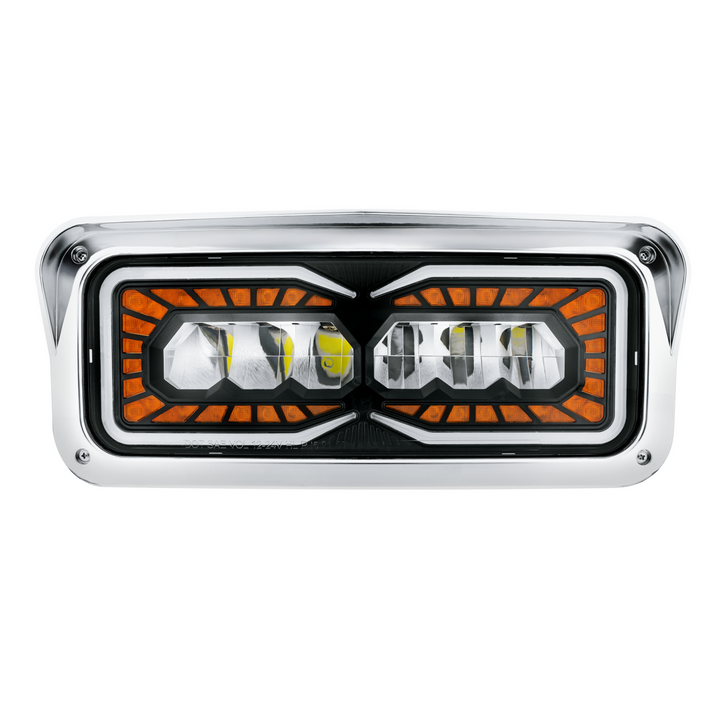 High Power 9 LED Headlight With LED Turn Signal &amp; Position Light