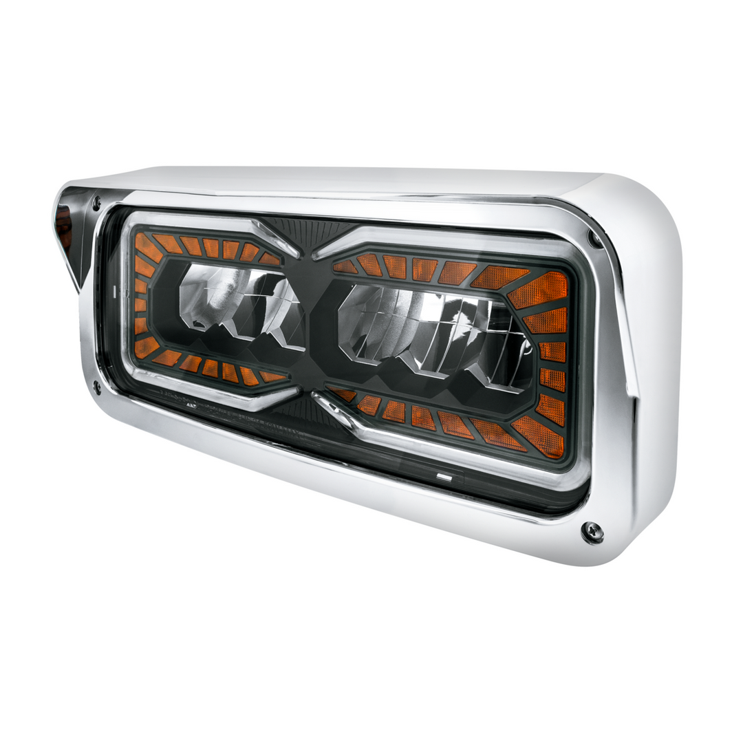 High Power 9 LED Headlight With LED Turn Signal &amp; Position Light