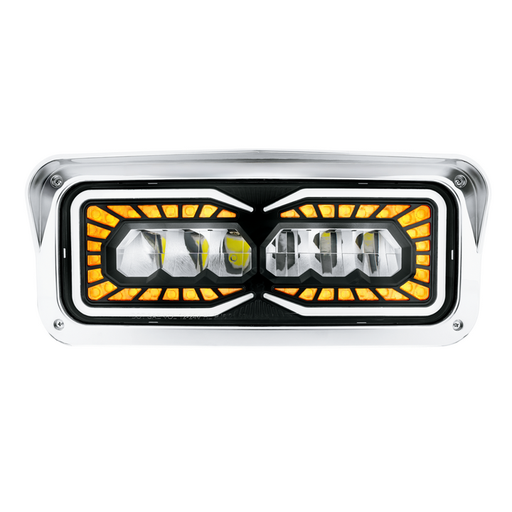 High Power 9 LED Headlight With LED Turn Signal &amp; Position Light
