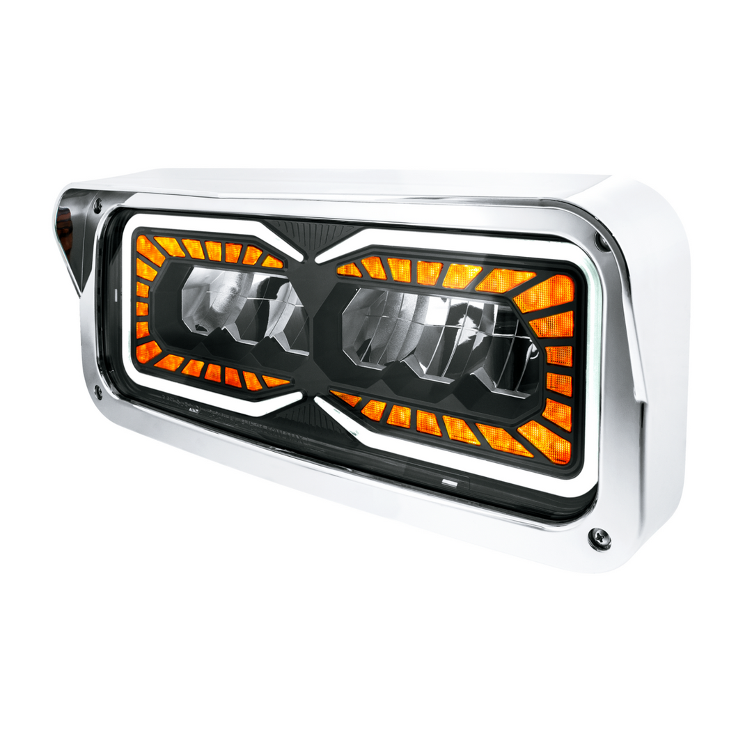 High Power 9 LED Headlight With LED Turn Signal &amp; Position Light