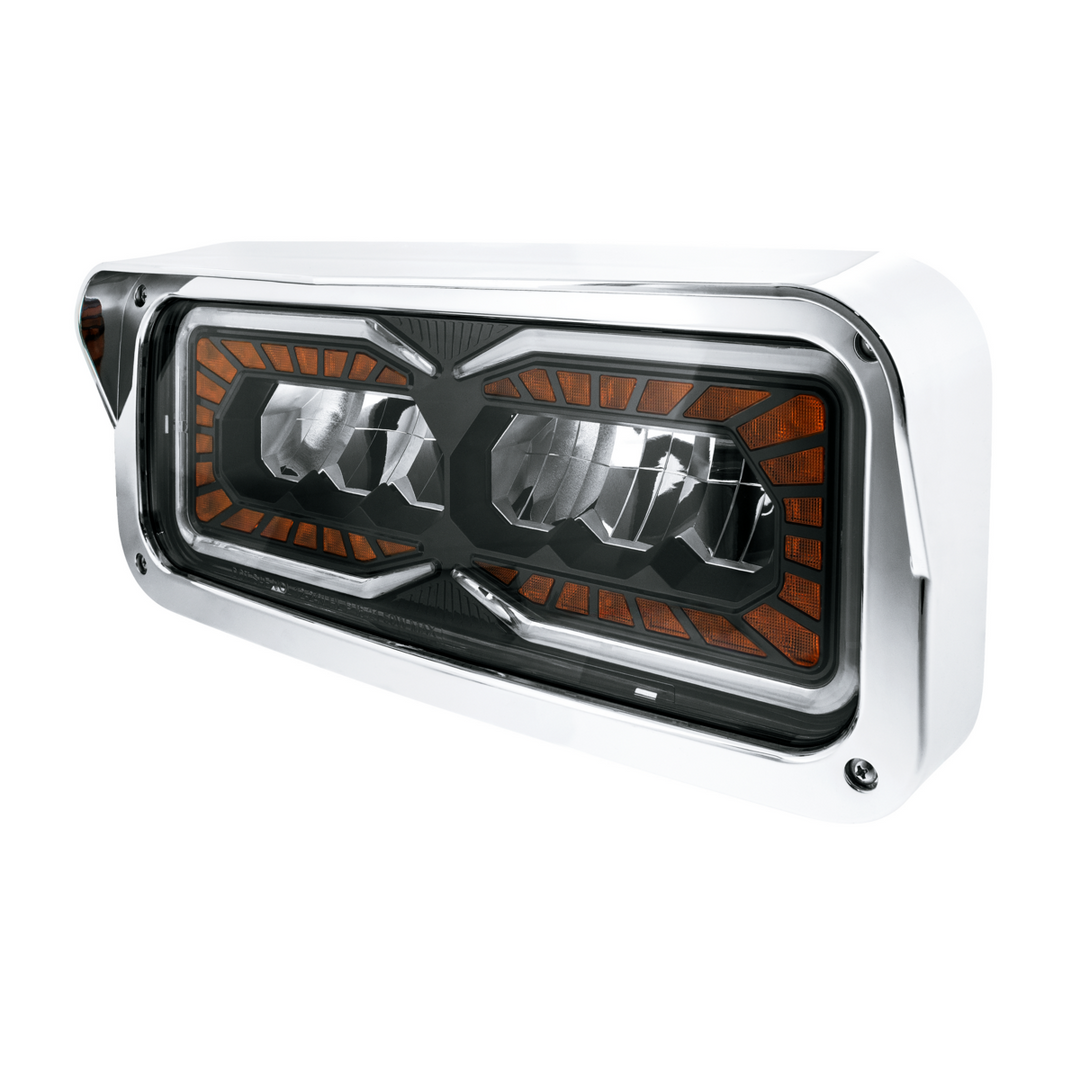 High Power 9 LED Headlight With LED Turn Signal &amp; Position Light