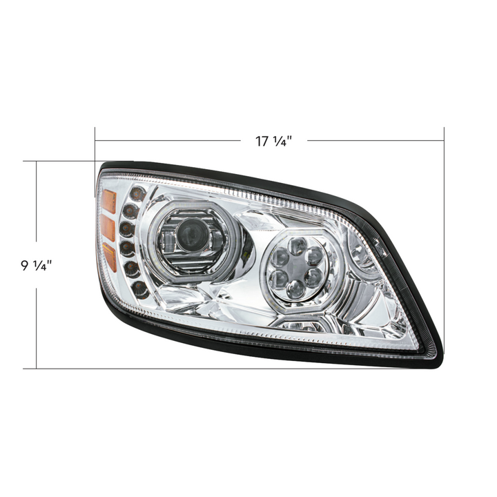 High Power 10 LED Headlight For 2005-2021 Hino 238/258/268/338 — Passenger / Chrome