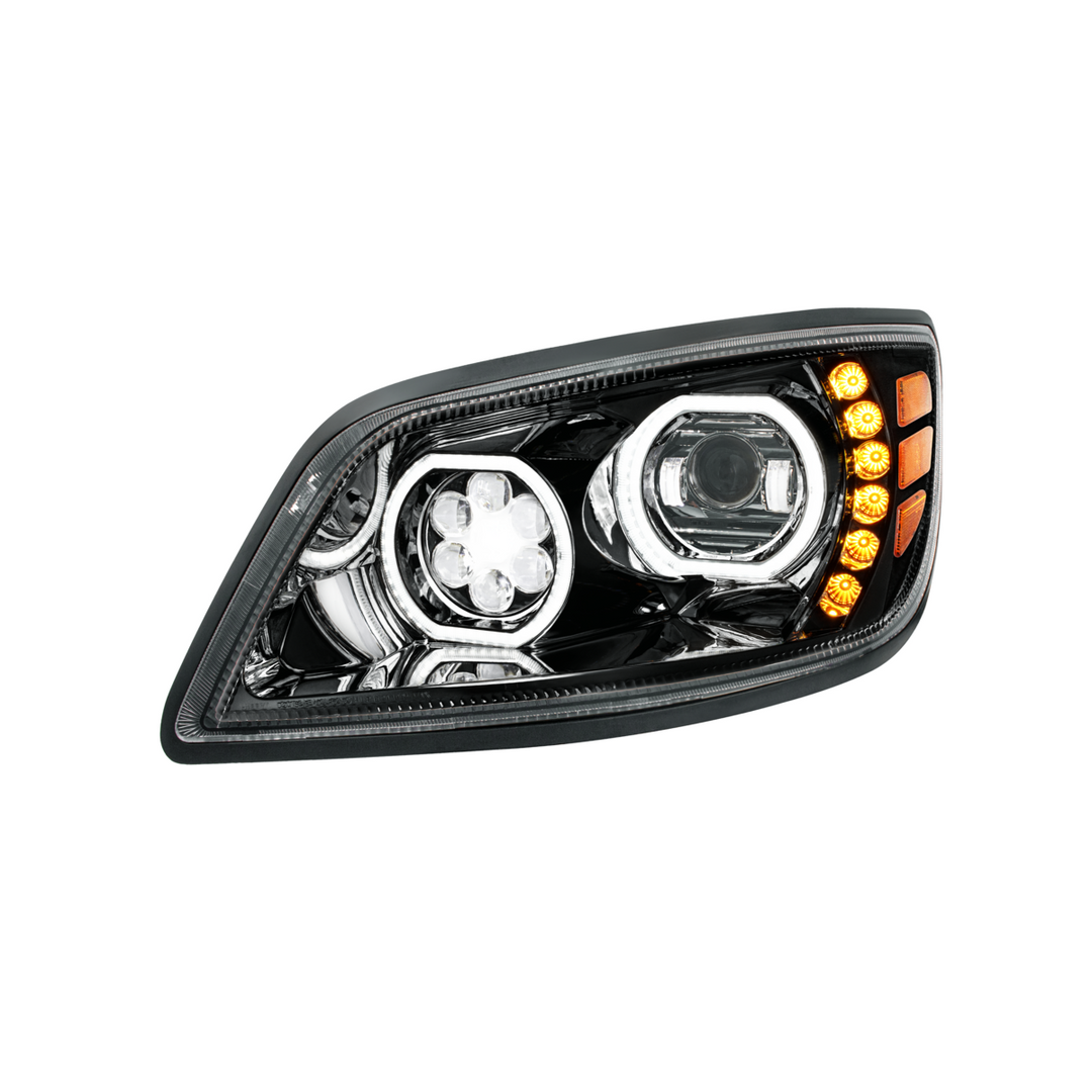 High Power 10 LED Headlight For 2005-2021 Hino 238/258/268/338 — Driver / Black
