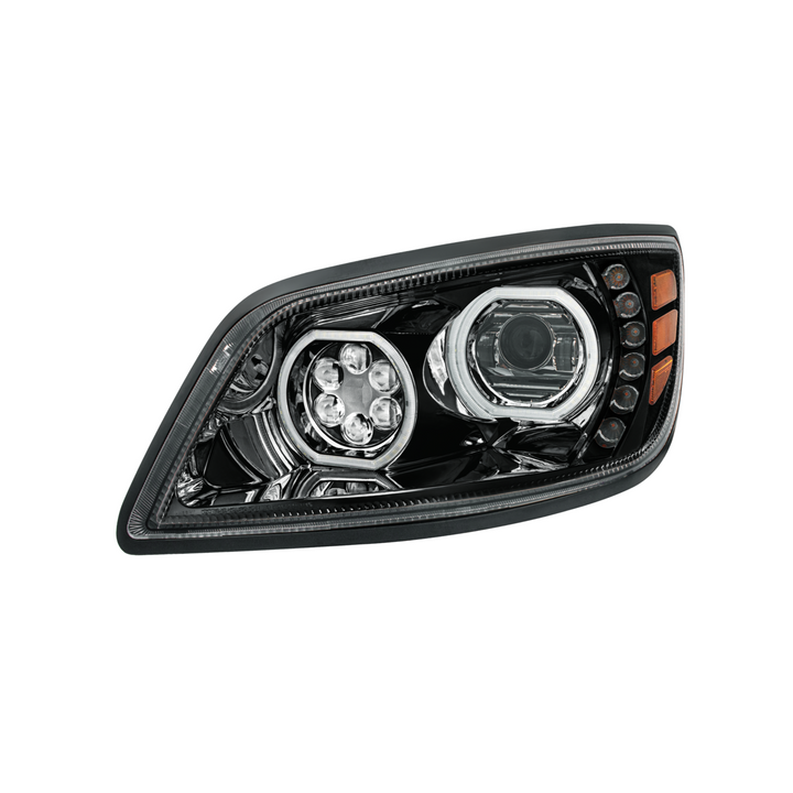 High Power 10 LED Headlight For 2005-2021 Hino 238/258/268/338 — Driver / Black