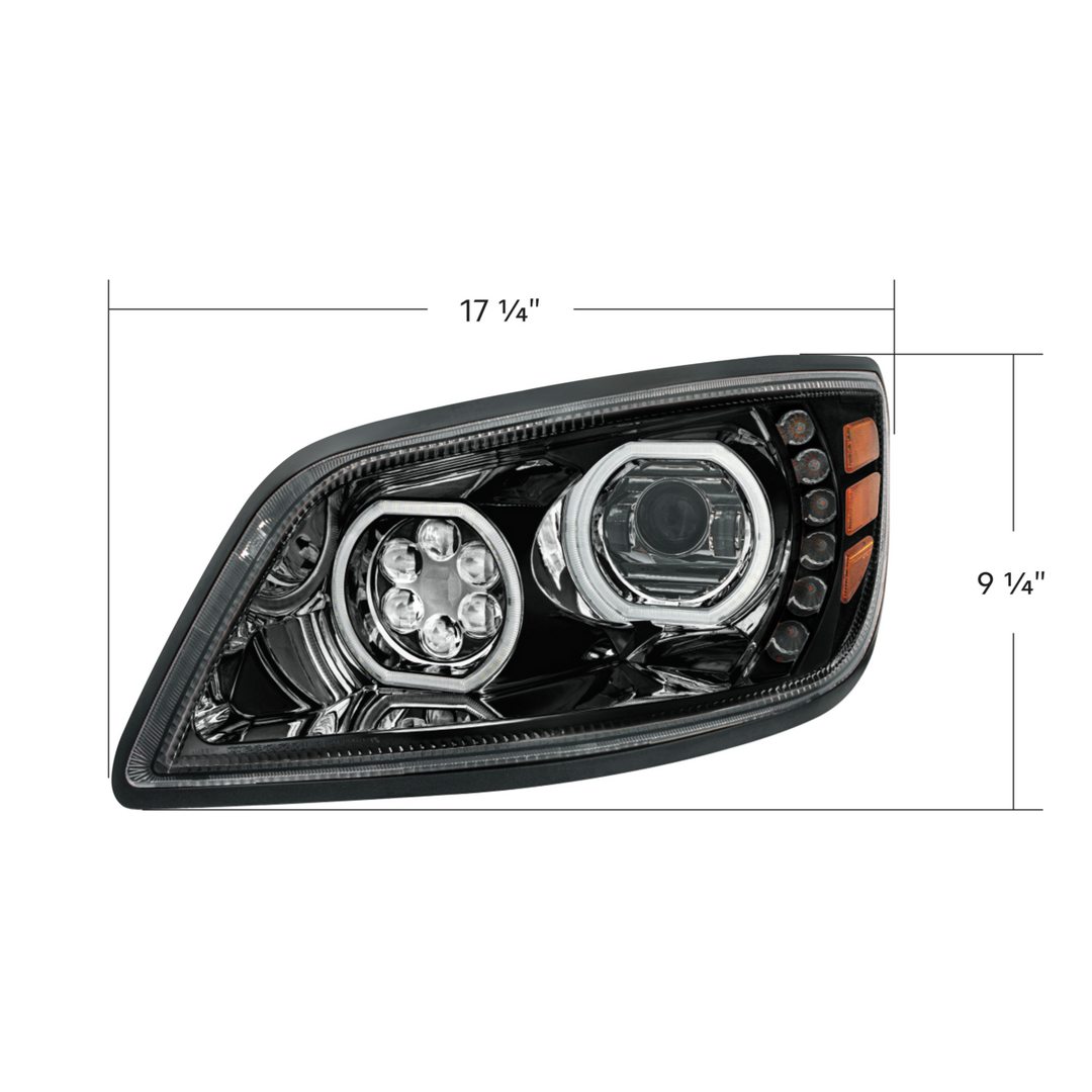 High Power 10 LED Headlight For 2005-2021 Hino 238/258/268/338 — Driver / Black