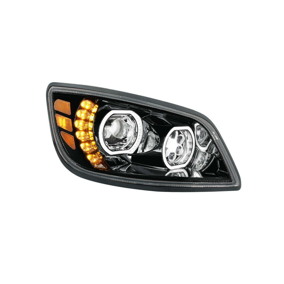 High Power 10 LED Headlight For 2005-2021 Hino 238/258/268/338 — Passenger / Black