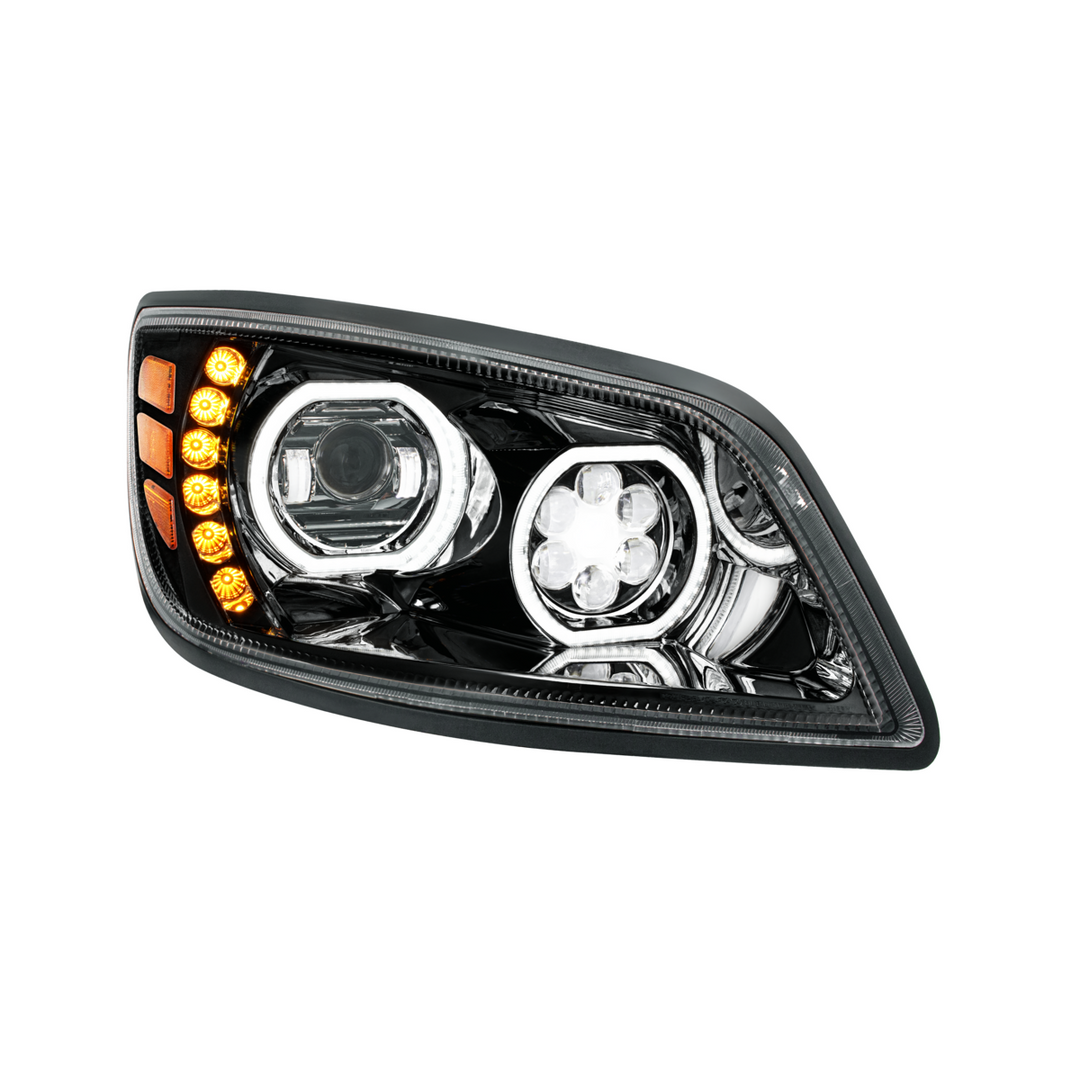 High Power 10 LED Headlight For 2005-2021 Hino 238/258/268/338 — Passenger / Black