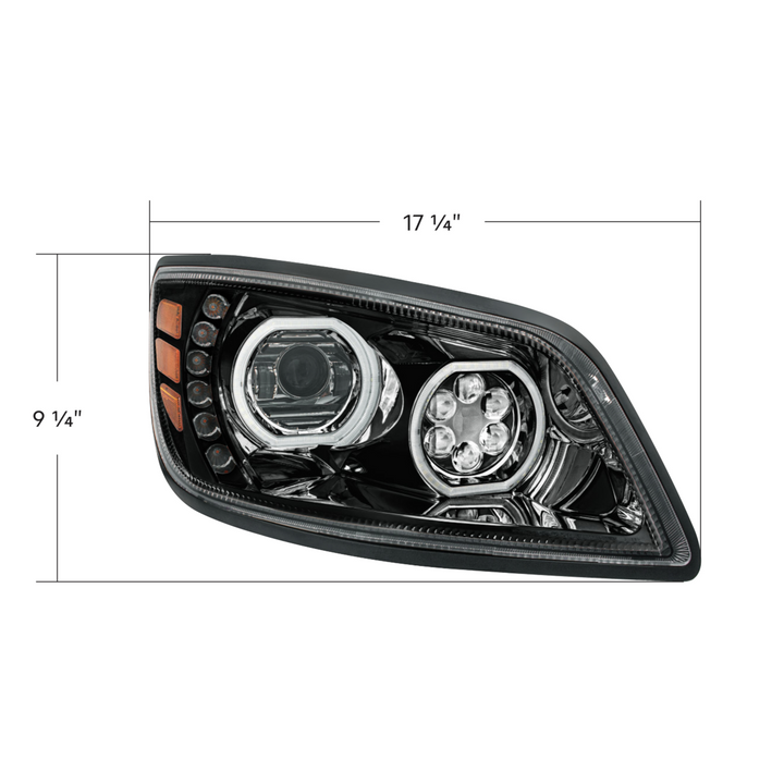 High Power 10 LED Headlight For 2005-2021 Hino 238/258/268/338 — Passenger / Black