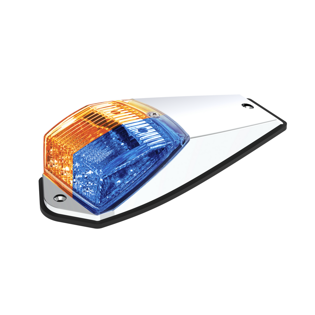 Double Fury 17 LED Light Grakon 5000 Style Square Cab Light - Amber &amp; Blue LED