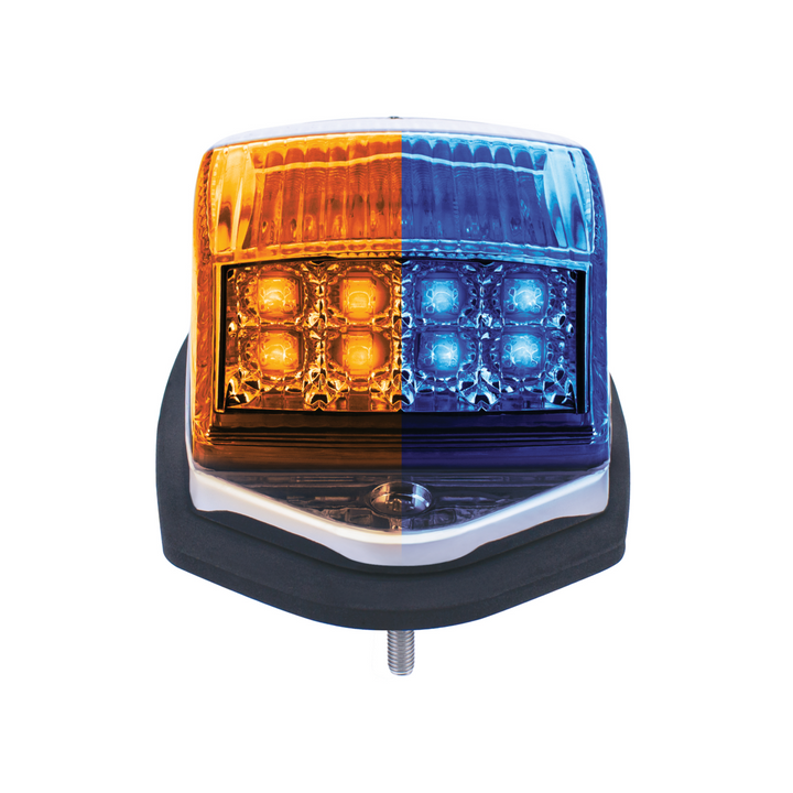Double Fury 17 LED Light Grakon 5000 Style Square Cab Light - Amber &amp; Blue LED