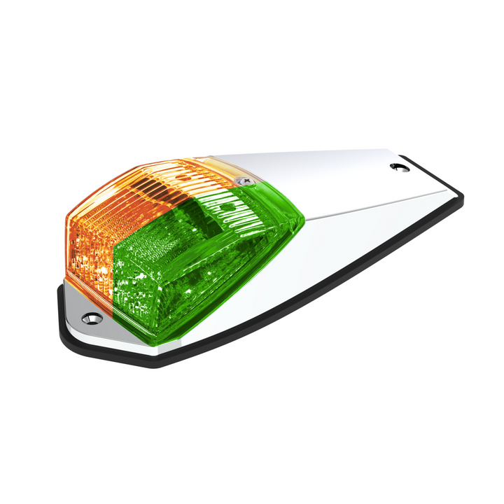 Double Fury 17 LED Light Grakon 5000 Style Square Cab Light - Amber &amp; Green LED