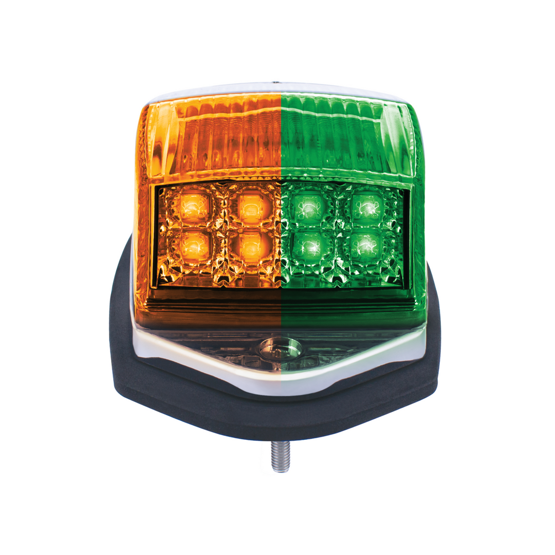 Double Fury 17 LED Light Grakon 5000 Style Square Cab Light - Amber &amp; Green LED