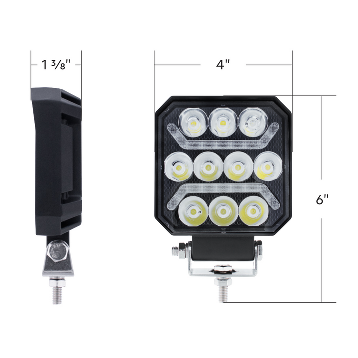10 LED High Power LED Work Light With "U" Light Guide