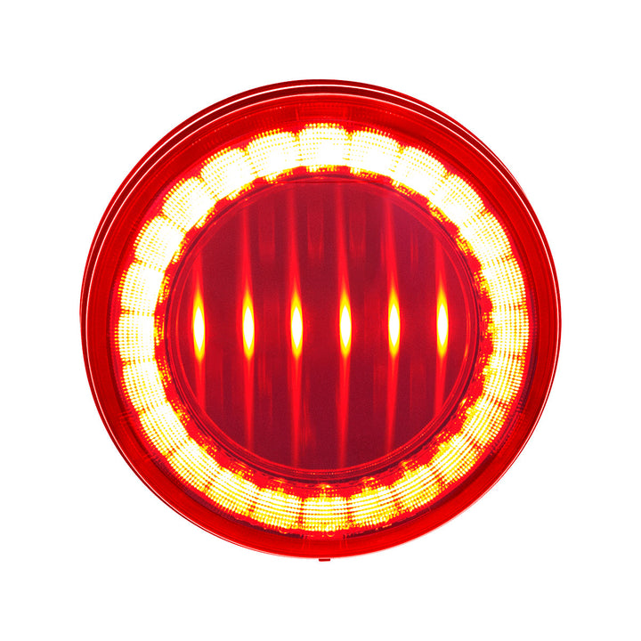 30 LED 4" Round Lumos Light I - Series (Stop, Turn &amp; Tail) - Red LED/Red Lens