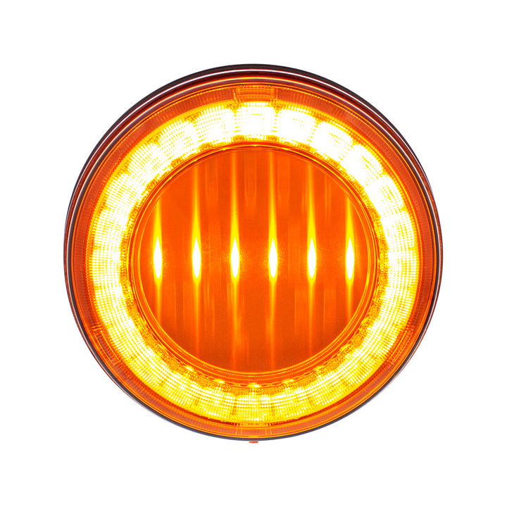 30 LED 4" Round Lumos Light I - Series (Turn Signal) - Amber LED/Amber Lens