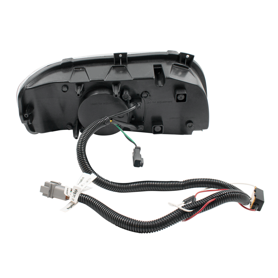 High Power LED Headlight With 8 LED Turn &amp; 4 LED Position Light For 2008-2024 Peterbilt 389 — Driver / Chrome