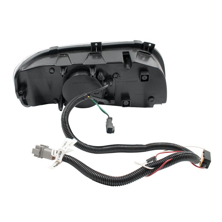 High Power LED Headlight With 8 LED Turn &amp; 4 LED Position Light For 2008-2024 Peterbilt 389 — Driver / Black