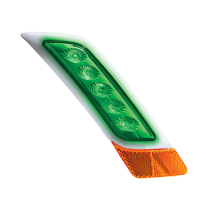 Double Fury 5 LED Fender Turn Signal Light For 2012-2021 Peterbilt 579 - Amber &amp; Red LED