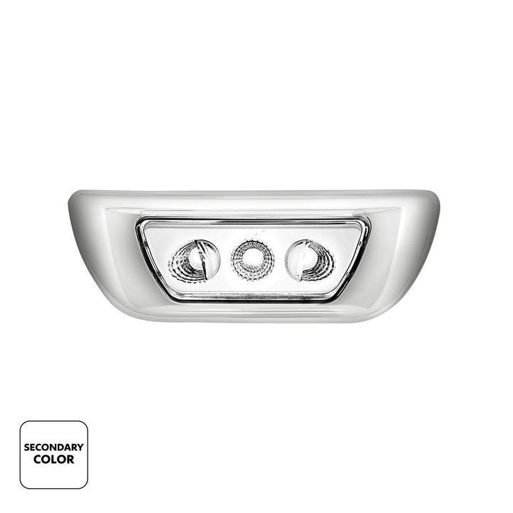 3 LED Double Fury Cab Light For 2013-2021 Kenworth T680 &amp; 2012-2021 Peterbilt 579 - Amber &amp; White LED
