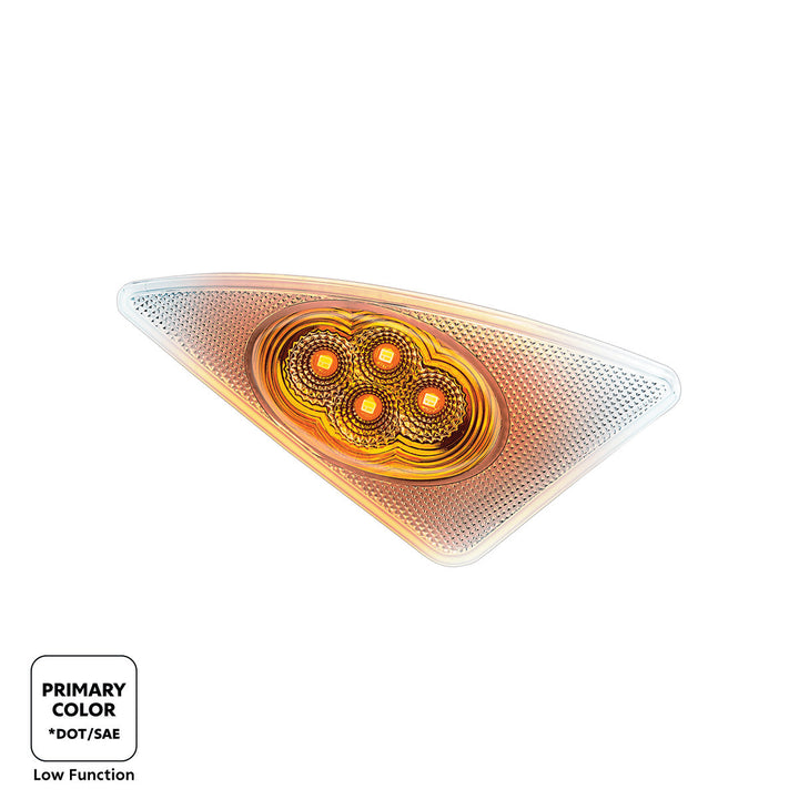 Double Fury 4 LED Fender Signal Light For 2008-2017 Kenworth T660 - Amber &amp; Blue LED, Passenger