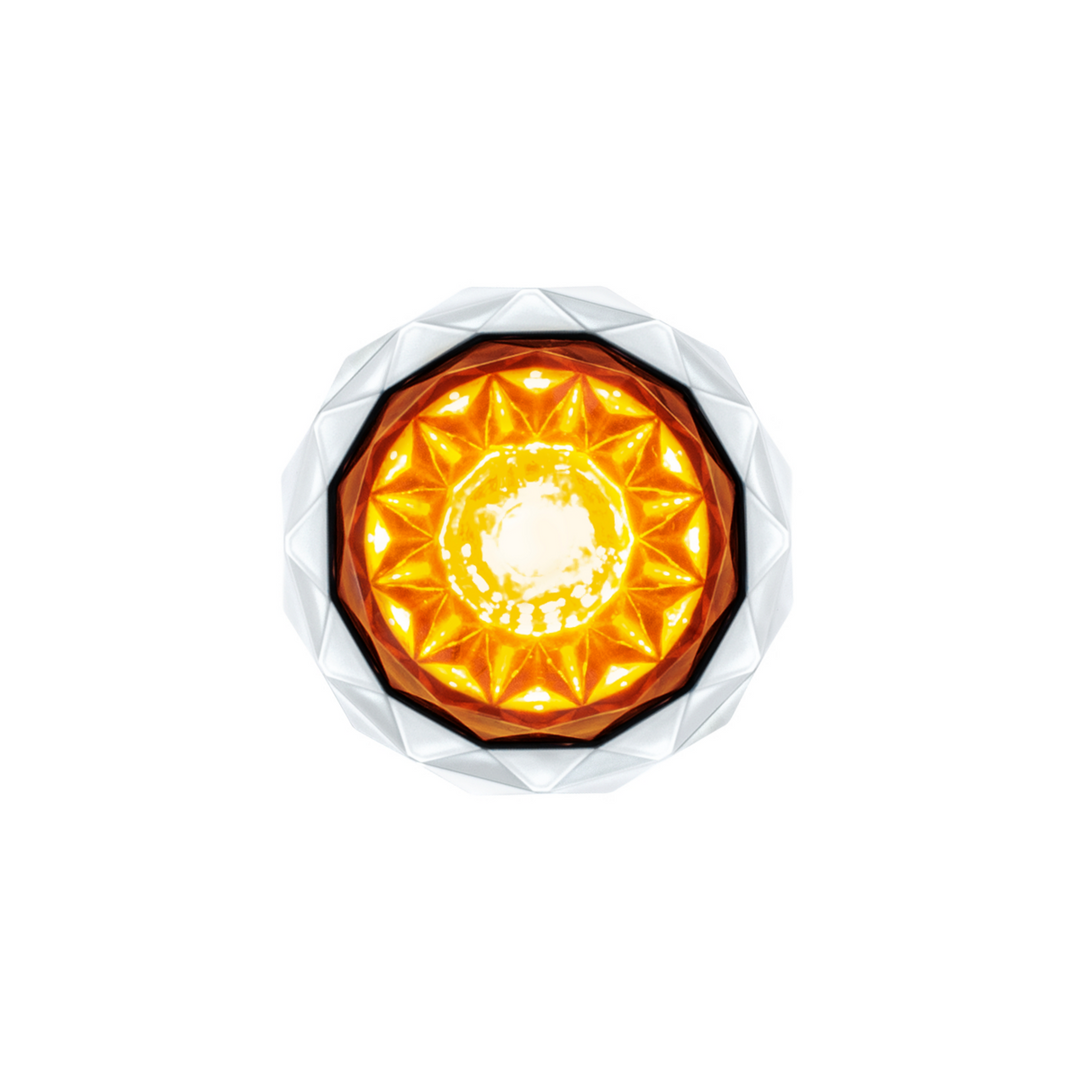 Double Fury 4 LED Dual Function 1-1/8" Crystal Watermelon Light - Amber &amp; Purple LED