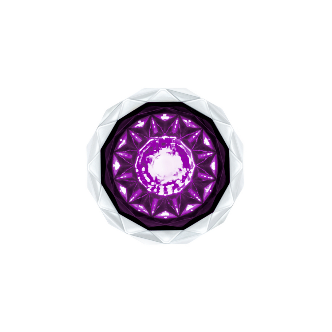 Double Fury 4 LED Dual Function 1-1/8" Crystal Watermelon Light - Amber &amp; Purple LED