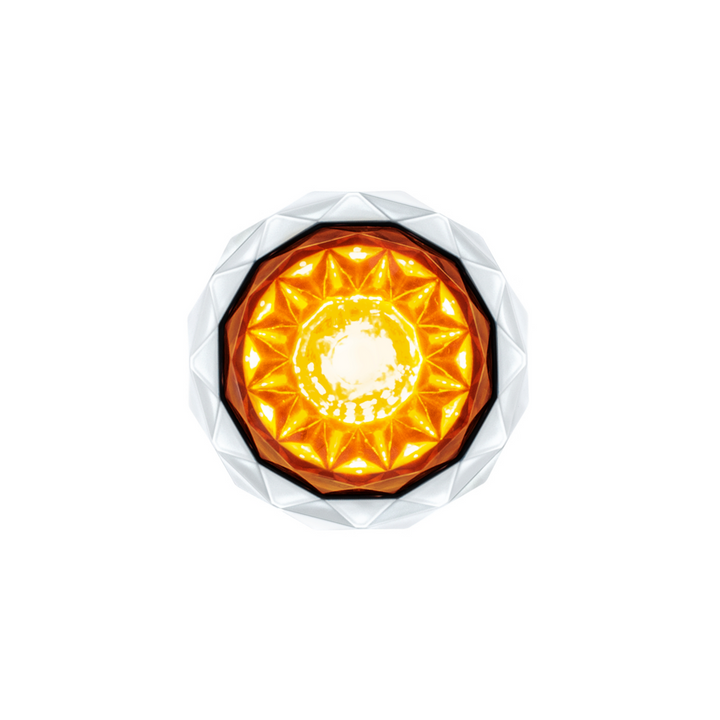 Double Fury 4 LED Dual Function 1-1/8" Crystal Watermelon Light - Amber &amp; Red LED