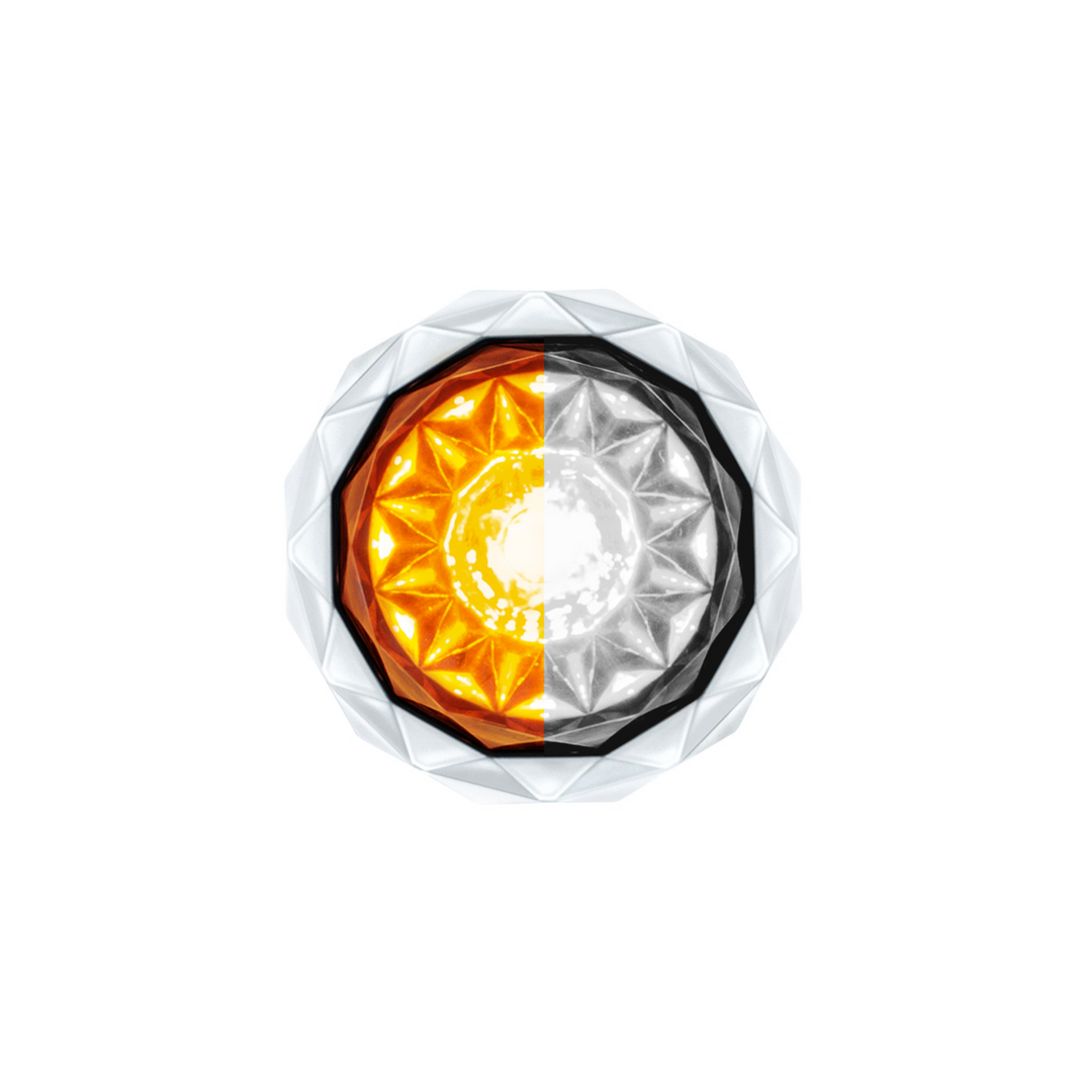 Double Fury 4 LED Dual Function 1-1/8" Crystal Watermelon Light - Amber &amp; White LED