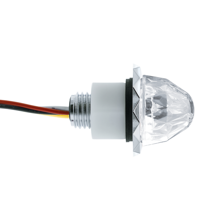 Double Fury 4 LED Dual Function 1-1/8" Crystal Watermelon Light - Red &amp; Green LED