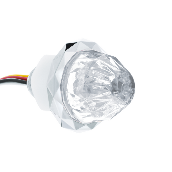 Double Fury 4 LED Dual Function 1-1/8" Crystal Watermelon Light - Red &amp; Purple LED