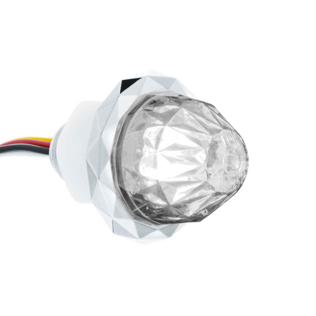 Double Fury 4 LED Dual Function 1-1/8" Crystal Watermelon Light - Red &amp; White LED