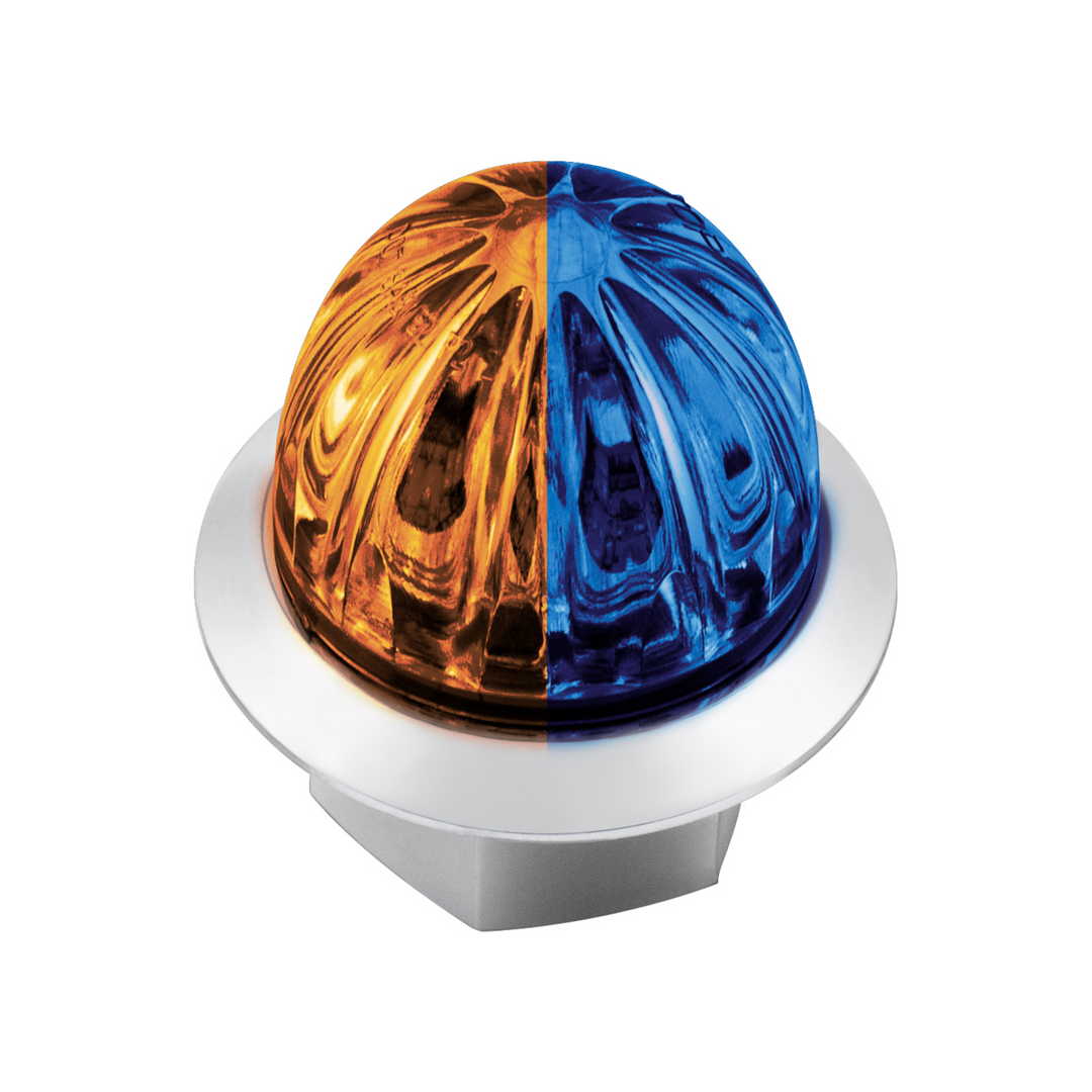 Double Fury 4 LED Dual Function 1-1/8" Watermelon Clearance/Marker Light - Amber &amp; Blue LED