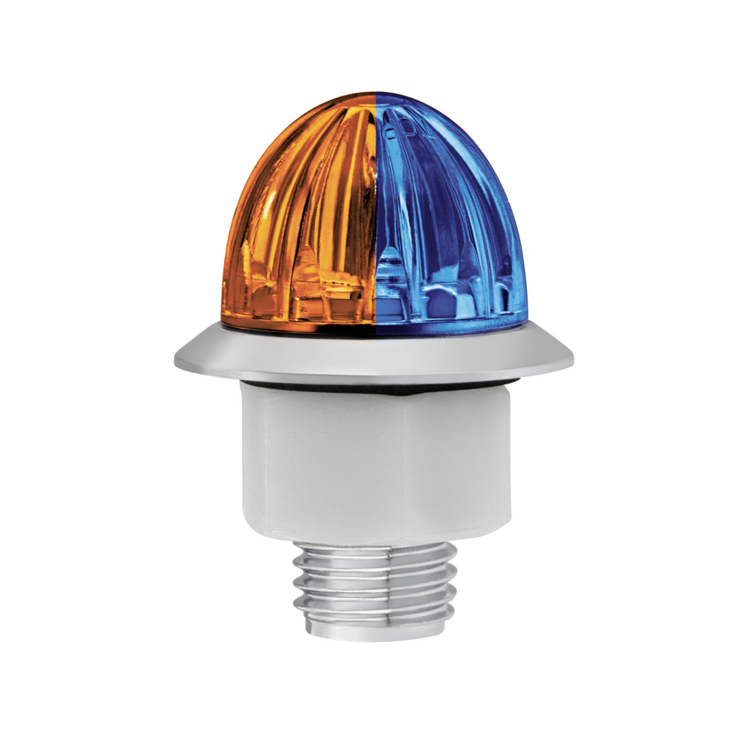 Double Fury 4 LED Dual Function 1-1/8" Watermelon Clearance/Marker Light - Amber &amp; Blue LED